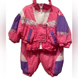 Vintage Pink and Purple Baby Girl Windbreaker Set Size 6-9 months?